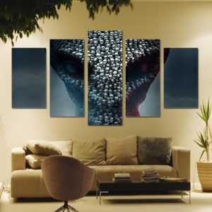 The Biggest Skull - Abstract 5 Panel Canvas Art Wall Decor