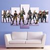 The Characters Fortnite Gaming - 5 Panel Canvas Art Wall Decor