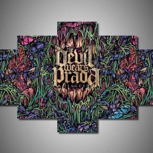 The Devil Wears Prada - Abstract Music 5 Panel Canvas Art Wall Decor