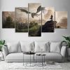 The Elder Scrolls V Skyrim 18 Gaming - 5 Panel Canvas Art Wall Decor