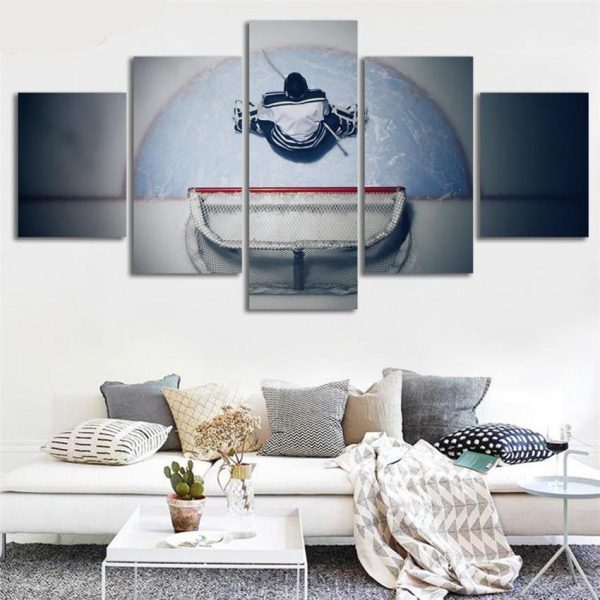 The Goalkeeper Ice Hockey - 5 Panel Canvas Art Wall Decor