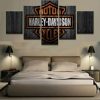 The Great Harley - Davidson Car & Motor - 5 Panel Canvas Art Wall Decor