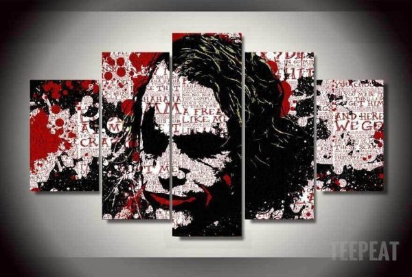 The Joker “In His Head” DC - 5 Panel Canvas Art Wall Decor