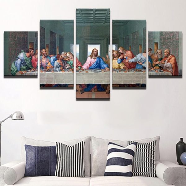 The Last Dinner Religion - 5 Panel Canvas Art Wall Decor