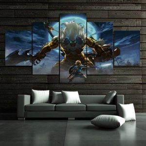 The Legend Of Zelda Breath Of The Wild - Cartoon 5 Panel Canvas Art Wall Decor-CV