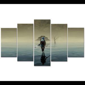 The Legend Of Zelda Water Temple Gaming - 5 Panel Canvas Art Wall Decor