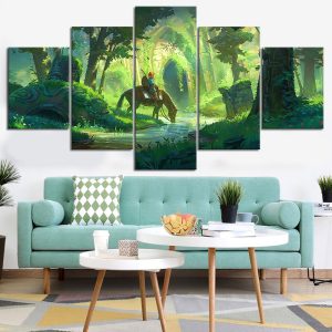 The Legend of Zelda Nintendo Gaming - 5 Panel Canvas Art Wall Decor