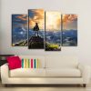 The Legend of Zelda Sunset Shooting Abstract Gaming 4 Pieces - 4 Panel Canvas Art Wall Decor