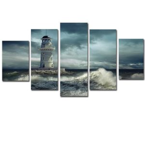 The Lighthouse Nature - 5 Panel Canvas Art Wall Decor