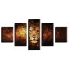 The Lion - Animal 5 Panel Canvas Art Wall Decor