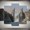 The Lord Of The Rings The Argonath Gates - Movie 5 Panel Canvas Art Wall Decor-CV