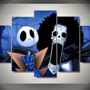 The Nightmare Before Christmas Jack Skellington 06 - Halloween Movie 5 Panel Canvas Art Wall Decor