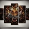 The Tiger - Animal 5 Panel Canvas Art Wall Decor