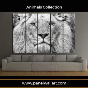 The Wisdom Of A Lion - Animal 5 Panel Canvas Art Wall Decor