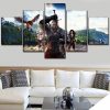 The Witcher 3 Poster 2 Gaming - 5 Panel Canvas Art Wall Decor