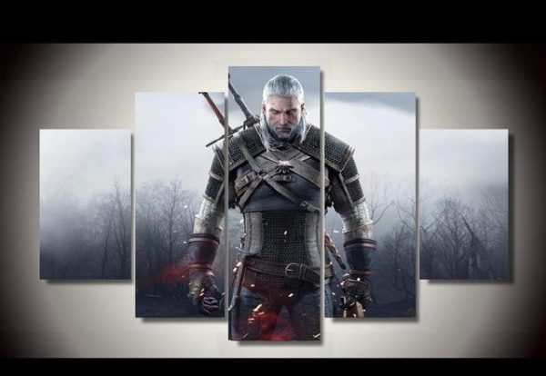 The Witcher 3 - Gaming 5 Panel Canvas Art Wall Decor