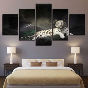 Tiger 11 - Animal 5 Panel Canvas Art Wall Decor