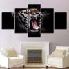 Tiger 2 - Animal 5 Panel Canvas Art Wall Decor