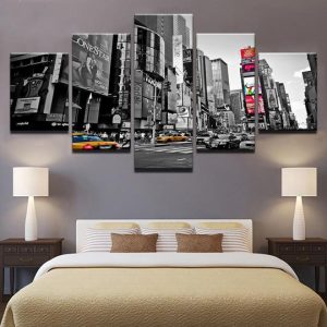 Times Square New York - Nature 5 Panel Canvas Art Wall Decor