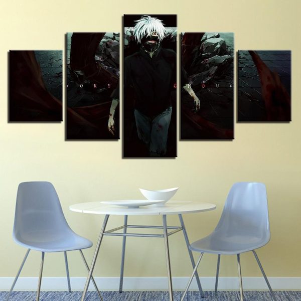 Tokyo Ghoul 8 - Anime 5 Panel Canvas Art Wall Decor