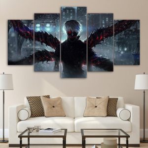 Tokyo Ghoul Ken Kaneki 01 - Anime 5 Panel Canvas Art Wall Decor-CV