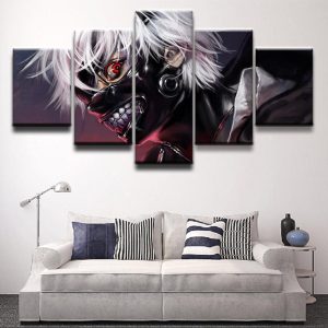 Tokyo Ghoul Ken Kaneki 6 Anime - 5 Panel Canvas Art Wall Decor