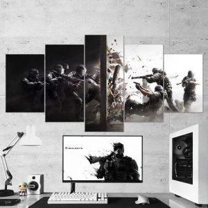 Tom Clancys Rainbow Six Siege Shooters 21 - Gaming 5 Panel Canvas Art Wall Decor