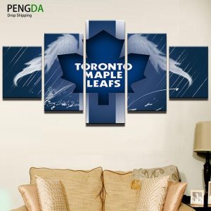 Toronto Maple Leafs Blue - Sport 5 Panel Canvas Art Wall Decor