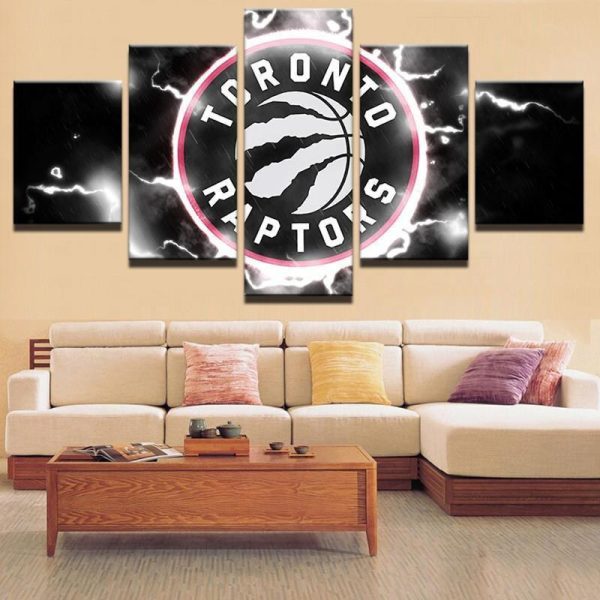 Toronto Raptors NBA Basketball - 5 Panel Canvas Art Wall Decor