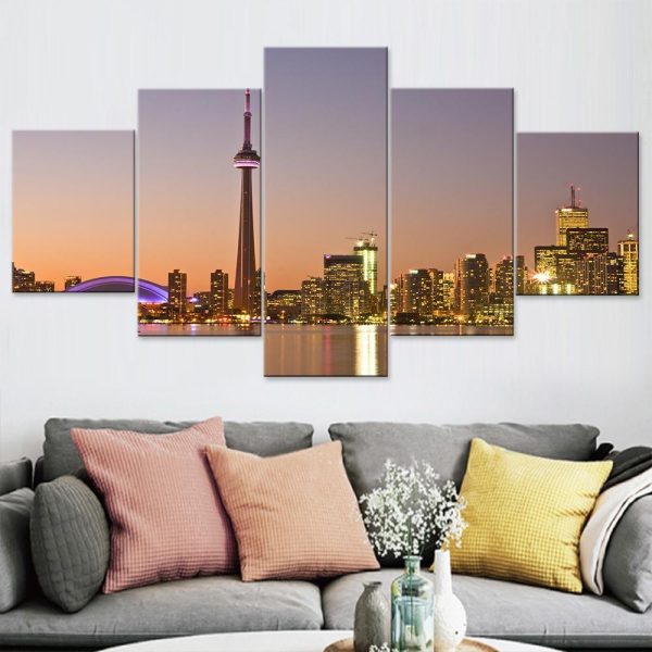 Toronto View - Nature 5 Panel Canvas Art Wall Decor