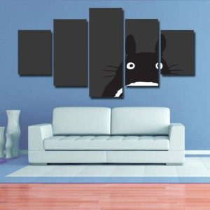 Totoro 04 - Anime 5 Panel Canvas Art Wall Decor