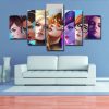 Tracer Mei Dva Sombra - Gaming 5 Panel Canvas Art Wall Decor