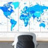 Travel Political World Map - World Map 5 Panel Canvas Art Wall Decor