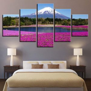 Tree Flower 15 - Nature 5 Panel Canvas Art Wall Decor