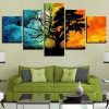 Tree Mountains Forests - Nature 5 Panel Canvas Art Wall Decor