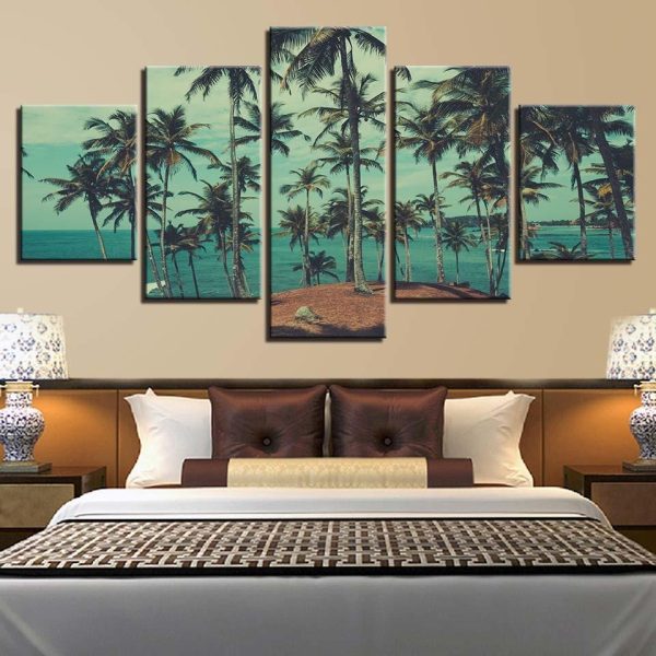 Tree Sea - Nature 5 Panel Canvas Art Wall Decor