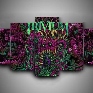 Trivium 3 - Music 5 Panel Canvas Art Wall Decor