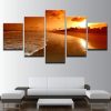 Tropical Beach Sunset 1 - Space 5 Panel Canvas Art Wall Decor