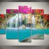 Tropical Sunset Paradise 1 - Nature 5 Panel Canvas Art Wall Decor