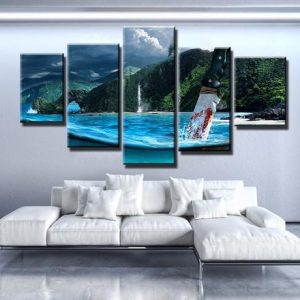 Trouble In Paradise - Nature 5 Panel Canvas Art Wall Decor