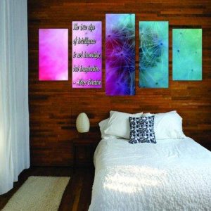 True Intelligence - Abstract 5 Panel Canvas Art Wall Decor