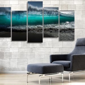 Tsunami Waves - Nature 5 Panel Canvas Art Wall Decor