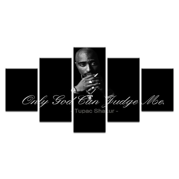 Tupac Shakur Quotes 1 Celebrity - 5 Panel Canvas Art Wall Decor