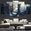 Tv Play Game Of Thrones Castle - Movie 5 Panel Canvas Art Wall Decor