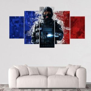 Twitch Rainbow Six Siege - Gaming 5 Panel Canvas Art Wall Decor