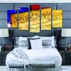 U.S. Constitution - Abstract 5 Panel Canvas Art Wall Decor