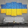 Ukraine Mosaics Flag - Sport 5 Panel Canvas Art Wall Decor