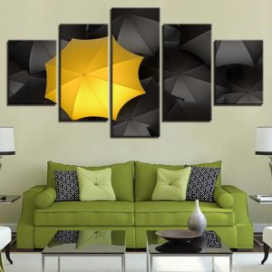 Umbrella - Abstract 5 Panel Canvas Art Wall Decor