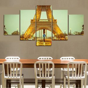 Under Eiffel - Nature 5 Panel Canvas Art Wall Decor