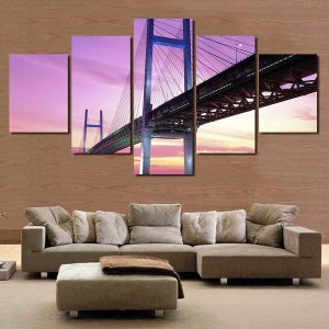 Under The Bridge - Nature 5 Panel Canvas Art Wall Decor